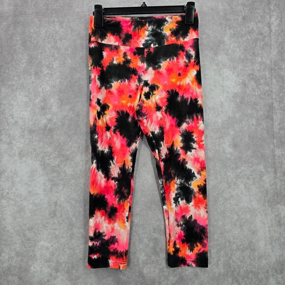 No Boundaries Orange Pink Tie Dye Stretch Skinny Junior Ankle Legging M Medium - Picture 1 of 7